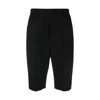 (Women) SAINT LAURENT FW21 High-Waisted Black Casual Knee-Length Shorts 661317Y512W