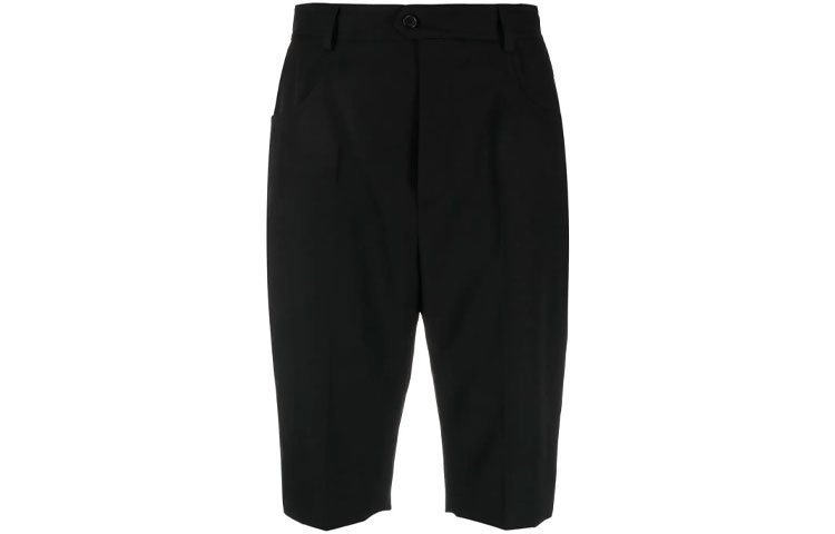 Order (W) SAINT LAURENT FW21 Seluar Pendek Kasual Hitam Tinggi Lutut untuk Wanita. 661317Y512W