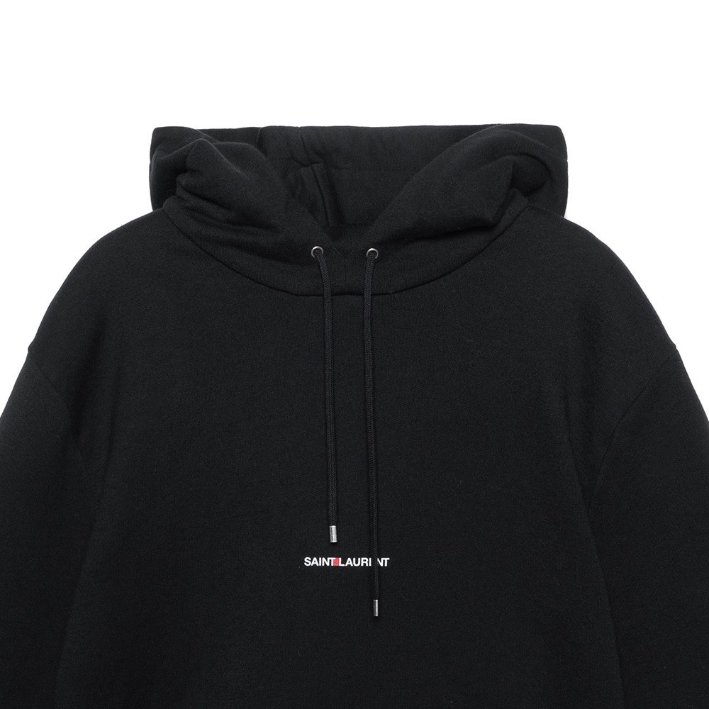 Sizing (Women) SAINT LAURENT FW21 Logo Print Hoodie Black 677256YB2EZ1035