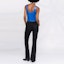 Shop (Women) SAINT LAURENT FW21 Metallic Knit Sleeveless Bodysuit Ladies Blue 668380Y6D334166