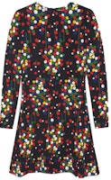 (Women) Saint Laurent FW21 Multicolor Floral Print Bell Sleeve Dress for Women 667489Y5D231872 (Women) Saint Laurent FW21 Multicolor Floral Print Bell Sleeve Dress for Women 667489Y5D231872