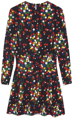 (W) Saint Laurent FW21 Gaun Bercetak Bunga Multicolor Lengan Loceng Wanita. 667489Y5D231872 Lookbook (W) Saint Laurent FW21 Gaun Bercetak Bunga Multicolor Lengan Loceng Wanita. 667489Y5D231872