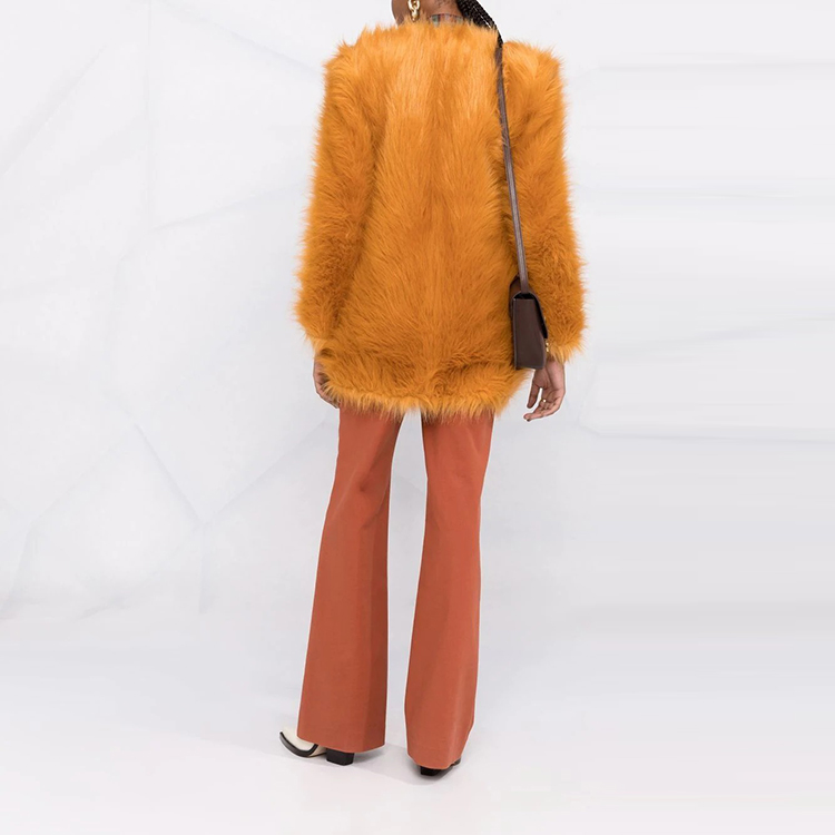 (Women) SAINT LAURENT FW21 Quilted Faux Fur Jacket Women Orange. 673148Y7D456550 圖 4