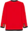 Lookbook (W) SAINT LAURENT FW21 Jaket Kardigan Tweed Merah dengan Aksen Metalik. 672980Y3C736231