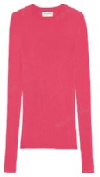 Order (W) SAINT LAURENT 2021秋冬款女款羅紋羊毛圓領毛衣酒紅紫色 617962YAPK25260