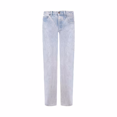 (Women) SAINT LAURENT FW21 Slim Distressed Multi-Pocket Jeans Women Blue 669234Y870P4471