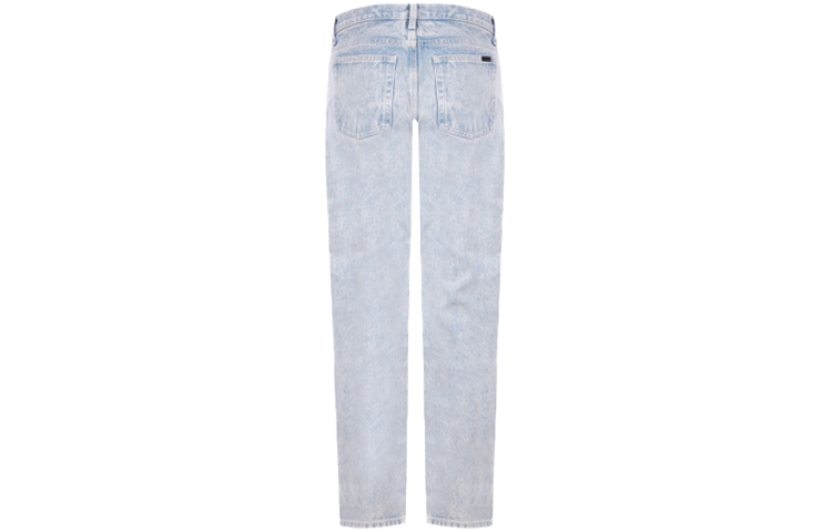 Lookbook (Women) SAINT LAURENT FW21 Slim Distressed Multi-Pocket Jeans Women Blue 669234Y870P4471