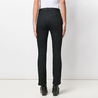 (Women) SAINT LAURENT FW21 Slim Flared Ankle Jeans Women Black 570627YF8691080 Shop (Women) SAINT LAURENT FW21 Slim Flared Ankle Jeans Women Black 570627YF8691080