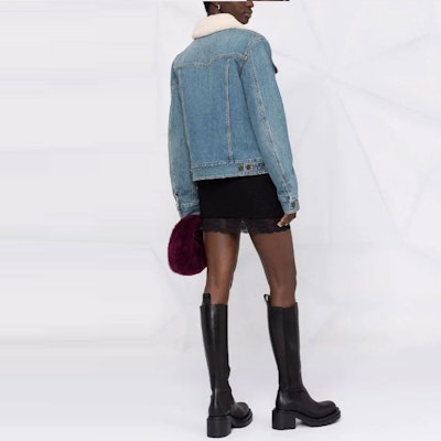 (W) Chaqueta Vaquera Azul SAINT LAURENT FW21 Color Sólido 643611YY8834621 Shop (W) Chaqueta Vaquera Azul SAINT LAURENT FW21 Color Sólido 643611YY8834621