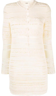 (Women) SAINT LAURENT FW21 White Knit Detail A-Line Long Sleeve Dress Fashion 646374YAVS29502 Buy (Women) SAINT LAURENT FW21 White Knit Detail A-Line Long Sleeve Dress Fashion 646374YAVS29502