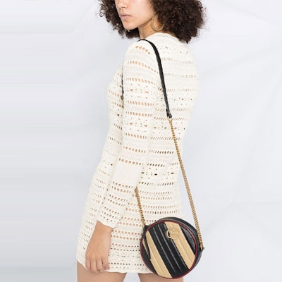 (Women) SAINT LAURENT FW21 White Knit Detail A-Line Long Sleeve Dress Fashion 646374YAVS29502 Details for (Women) SAINT LAURENT FW21 White Knit Detail A-Line Long Sleeve Dress Fashion 646374YAVS29502