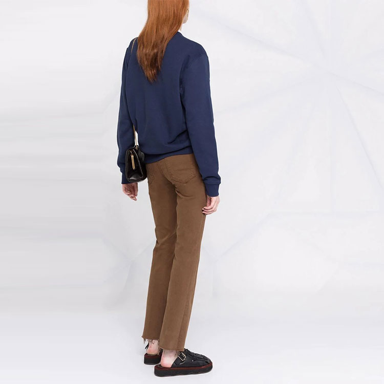 Shop (W) 圣罗兰 FW21 女款 Logo 印花圆领卫衣 蓝色 666987Y36IP4201