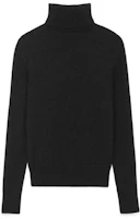 Lookbook (W) SAINT LAURENT FW22 黑色高領休閒長袖毛衣。 716982Y75TT1000