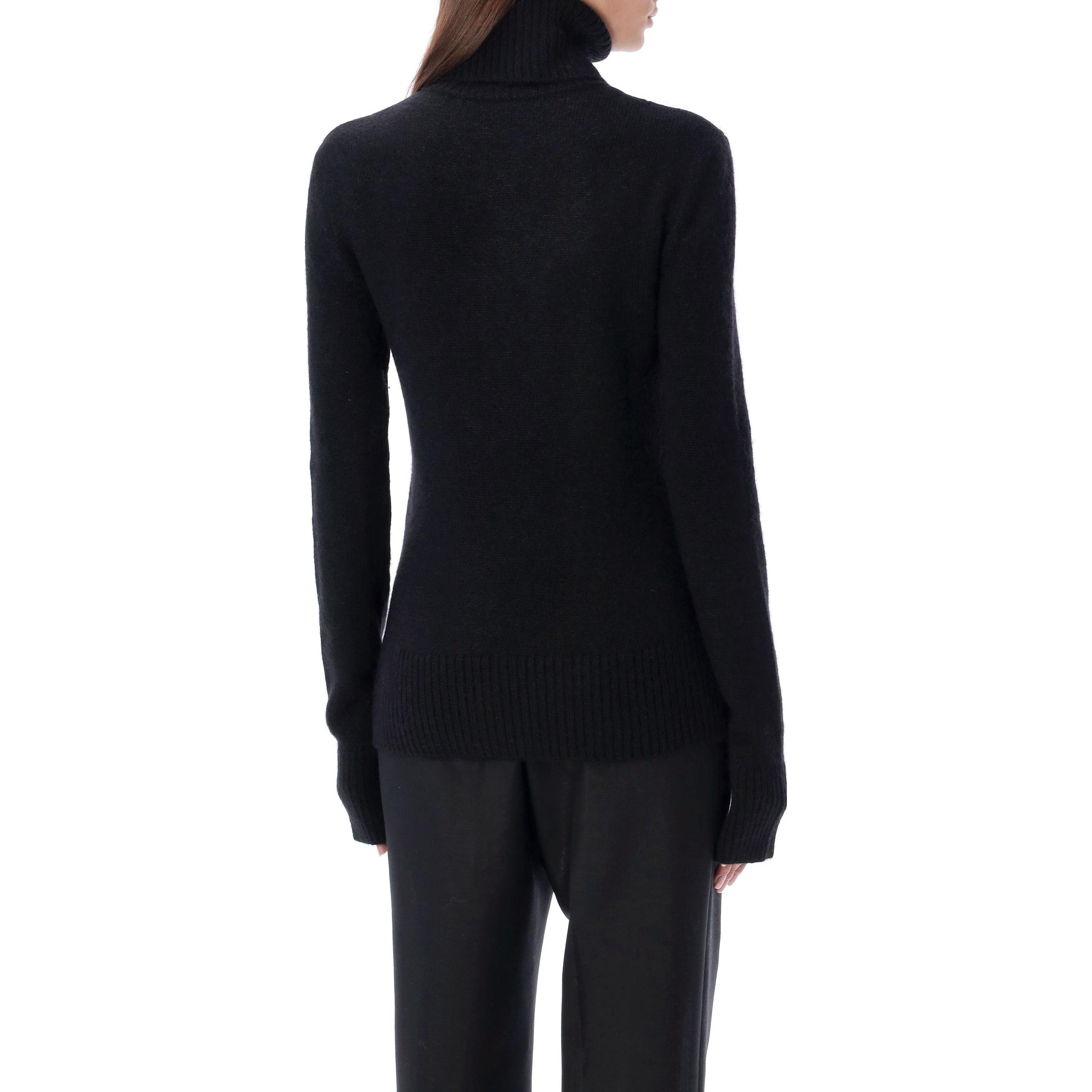 Purchase (Women) SAINT LAURENT FW22  Black High-Neck Casual Long-Sleeve Sweater. 716982Y75TT1000