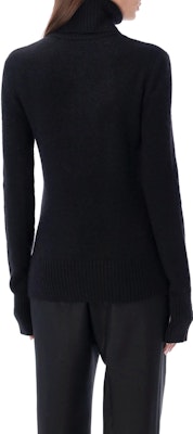 (Women) SAINT LAURENT FW22 Black High-Neck Casual Long-Sleeve Sweater. 716982Y75TT1000 Purchase (Women) SAINT LAURENT FW22 Black High-Neck Casual Long-Sleeve Sweater. 716982Y75TT1000