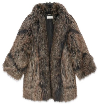 (Women) Saint Laurent FW22 Brown Faux Fur Collarless Jacket Coat. 707411Y4F671051 Order (Women) Saint Laurent FW22 Brown Faux Fur Collarless Jacket Coat. 707411Y4F671051
