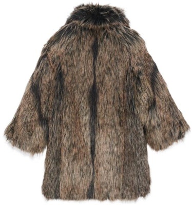 (Women) Saint Laurent FW22 Brown Faux Fur Collarless Jacket Coat. 707411Y4F671051 Lookbook (Women) Saint Laurent FW22 Brown Faux Fur Collarless Jacket Coat. 707411Y4F671051