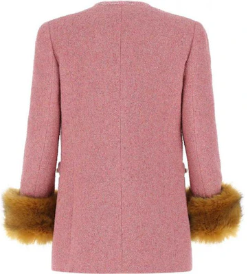 (W) SAINT LAURENT FW22 Blazer Single-Breasted Terry Merah Jambu 671538Y7D23-6862 Lookbook (W) SAINT LAURENT FW22 Blazer Single-Breasted Terry Merah Jambu 671538Y7D23-6862