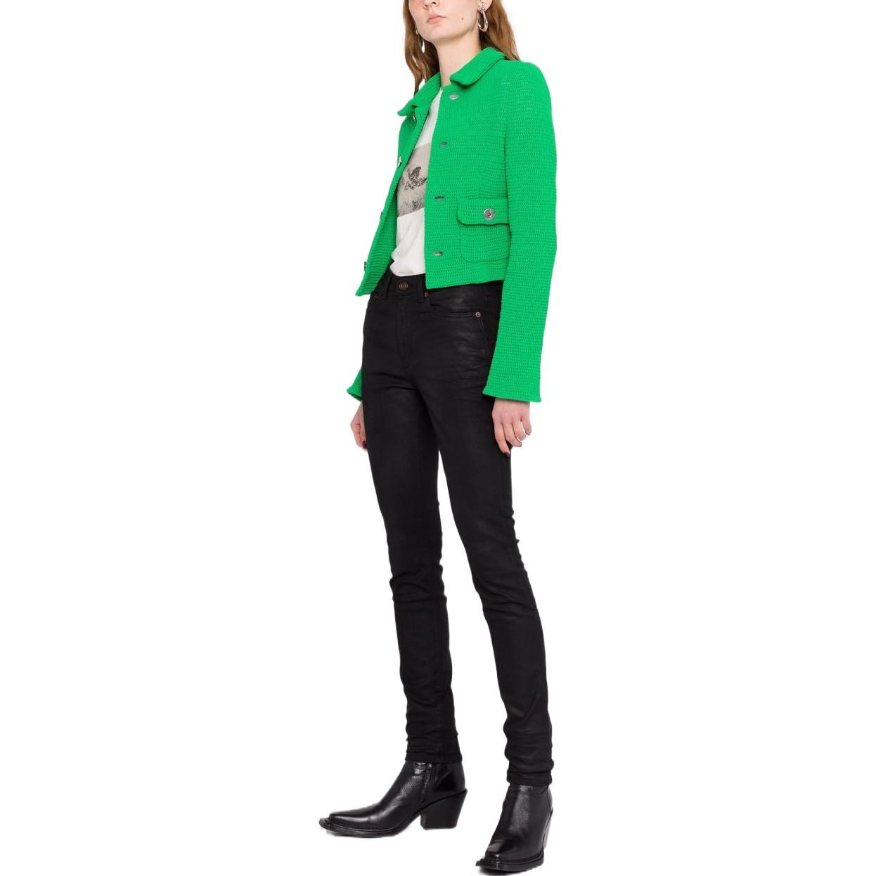 Purchase (Women) SAINT LAURENT FW22  Slim-Fit Solid Black Casual Jeans. 527379Y824K1076