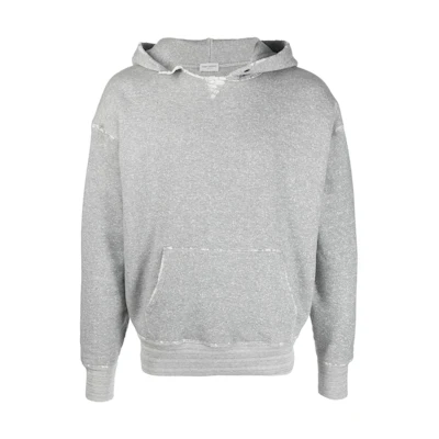 (Women) SAINT LAURENT FW22 Solid Color Pullover Hoodie Grey 704159Y36XQ1450