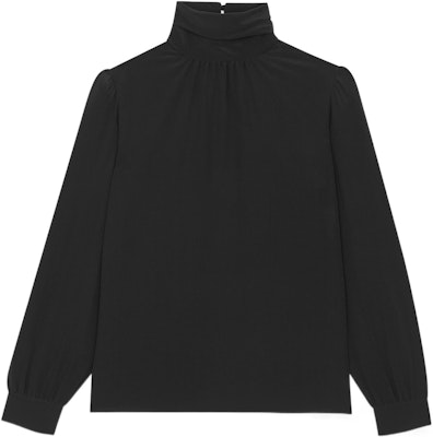 (Women) Saint Laurent FW22 Solid Pullover Shirt Black 716159Y100W1000 Buy (Women) Saint Laurent FW22 Solid Pullover Shirt Black 716159Y100W1000