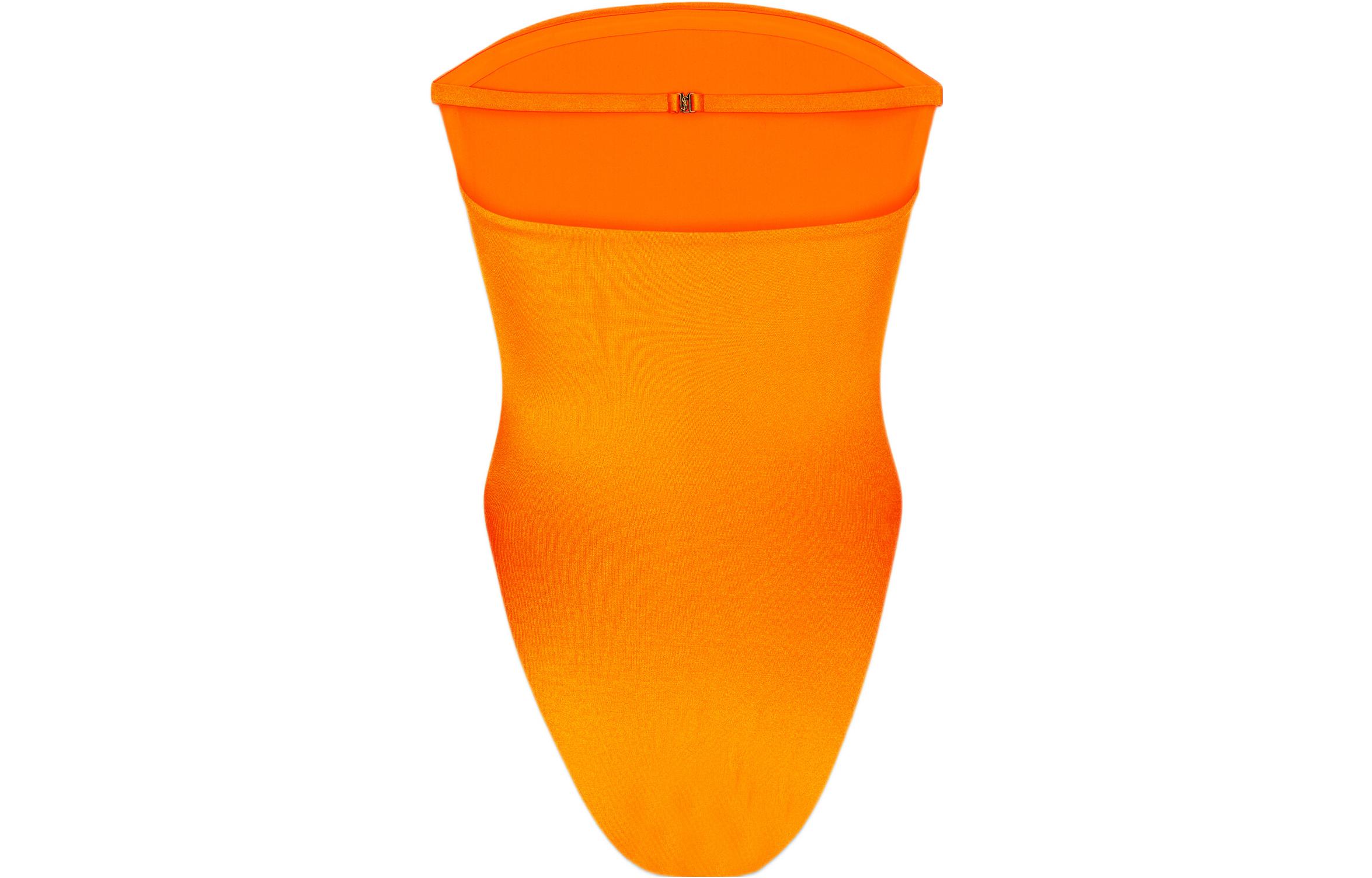 Lookbook (W) SAINT LAURENT FW22 Traje de Baño Sin Tirantes y Sin Mangas Naranja 694554Y7E157540