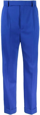 (W) サンローラン FW22 ストレートレッグプリーツパンツ ブルー 690054Y7E174701 Buy (W) サンローラン FW22 ストレートレッグプリーツパンツ ブルー 690054Y7E174701