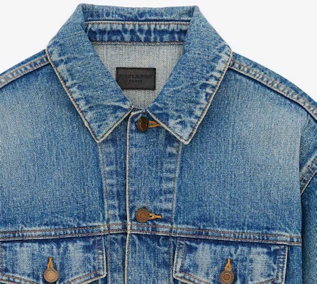 (Women) SAINT LAURENT FW23 Blue Denim Jacket Short Single-Breasted Casual Style. 771838Y11YC5092 Purchase (Women) SAINT LAURENT FW23 Blue Denim Jacket Short Single-Breasted Casual Style. 771838Y11YC5092