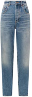 (Women) SAINT LAURENT FW23 Mid-Rise Loose Straight Button Jeans Blue 760009Y04PG4599 (Women) SAINT LAURENT FW23 Mid-Rise Loose Straight Button Jeans Blue 760009Y04PG4599