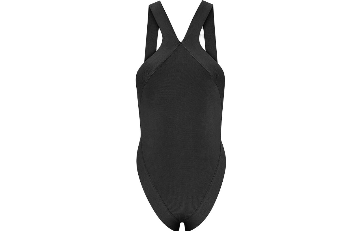 Order (W) SAINT LAURENT FW23 Mono Negro Espalda Descubierta Tejido Sólido. 765457Y76JN1000