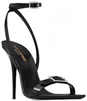 (W) Saint Laurent Gippy Sandal Tumit Kulit Hitam dengan Gesper 7095961TV001000 Lookbook (W) Saint Laurent Gippy Sandal Tumit Kulit Hitam dengan Gesper 7095961TV001000