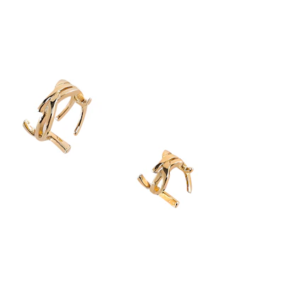 (Women) SAINT LAURENT Gold Elegant Metal Earrings for Women. 689898Y1500-8030