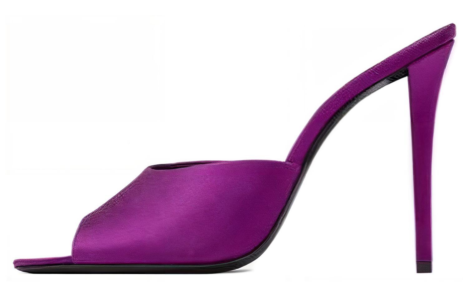 (W) Saint Laurent Goldie Satin 'Purple Black'