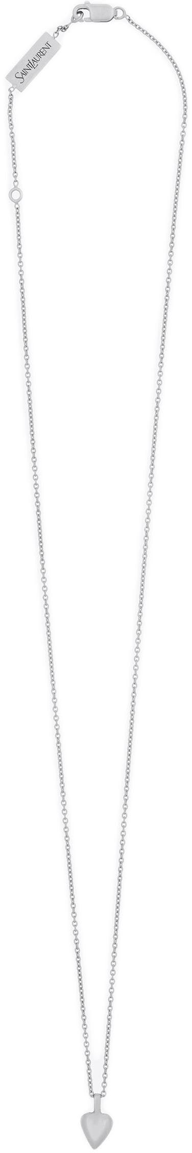 women-saint-laurent-heart-pendant-18-k-white-gold-necklace-silver-accessory-761537-y80028126