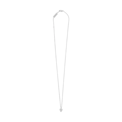 (Women) SAINT LAURENT Heart Pendant 18K White Gold Necklace Silver Accessory 761537Y80028126