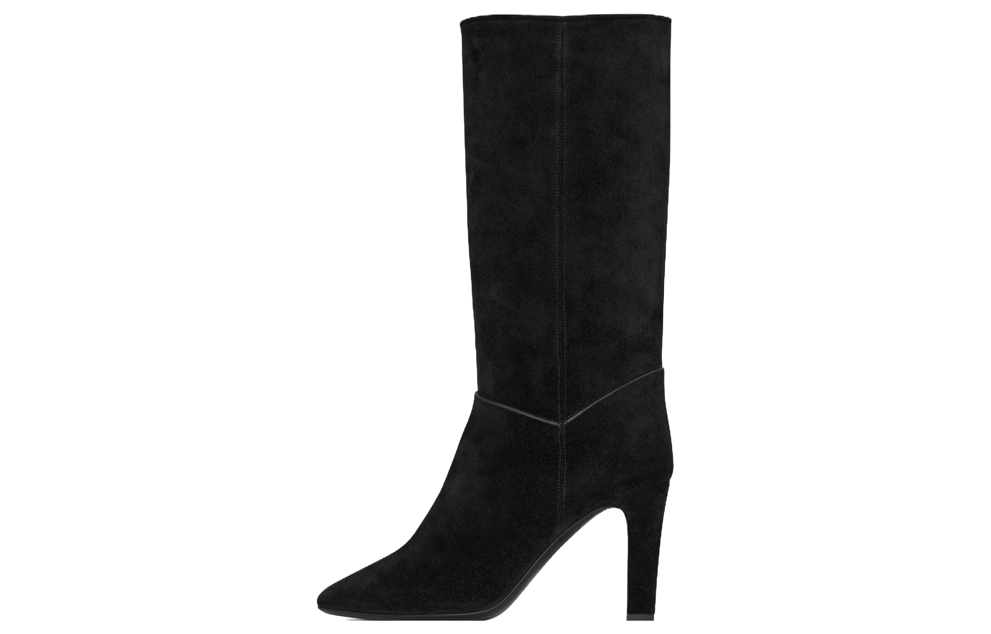 Buy (W) Botas Altas de Tacón Saint Laurent 'Terciopelo Negro' 7316091NZ001000