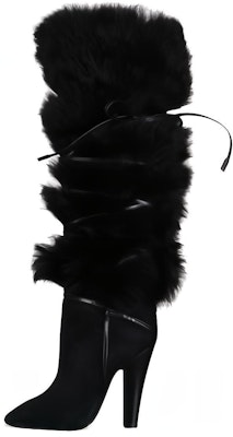 (Women) Saint Laurent High-Top Boot 'Black Leather' 673847AAAH01000 Buy (Women) Saint Laurent High-Top Boot 'Black Leather' 673847AAAH01000