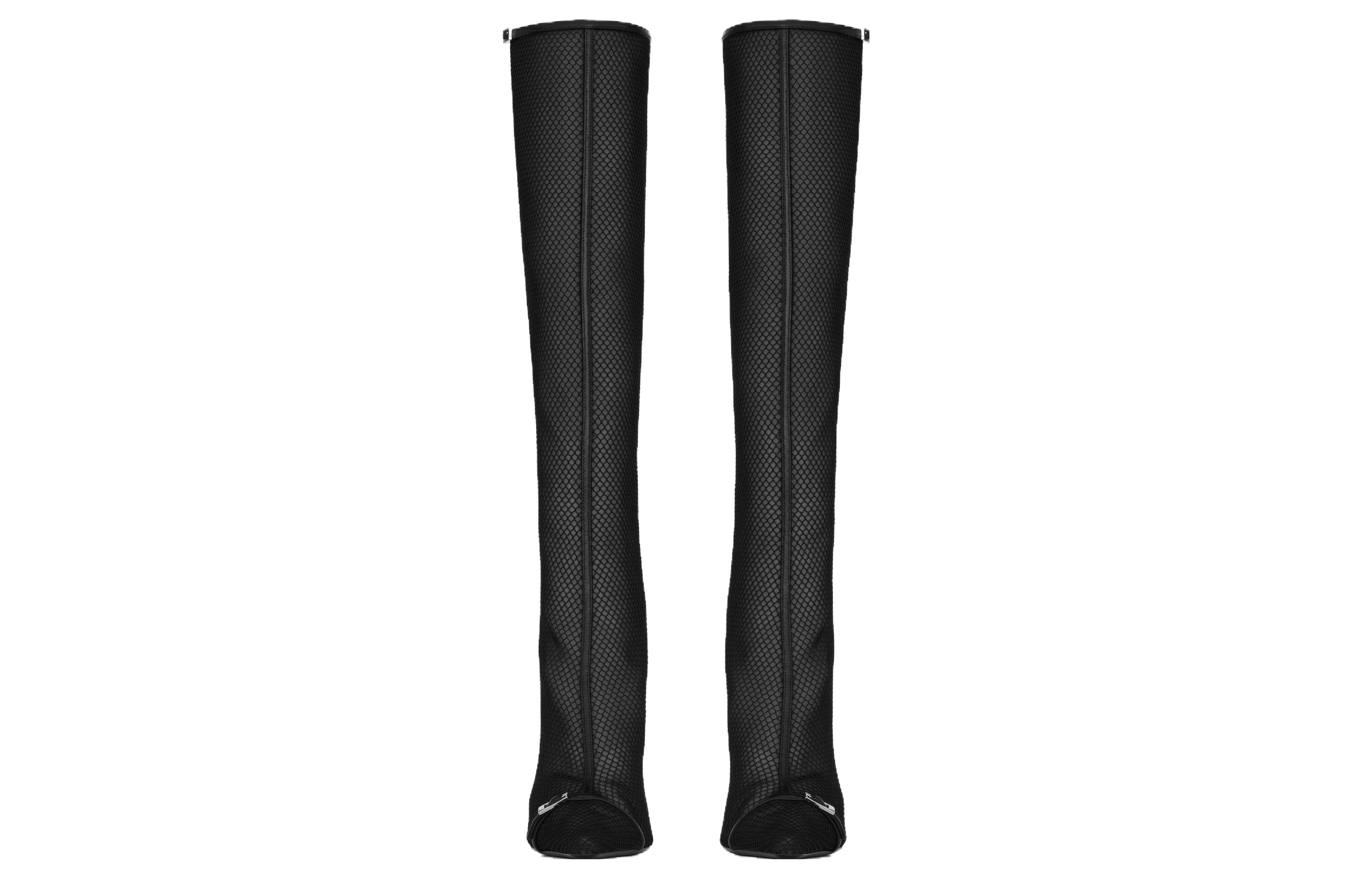 Lookbook SAINT LAURENT 聖羅蘭 皮革 簡約百搭 高筒靴 11.5cm 女款 黑色