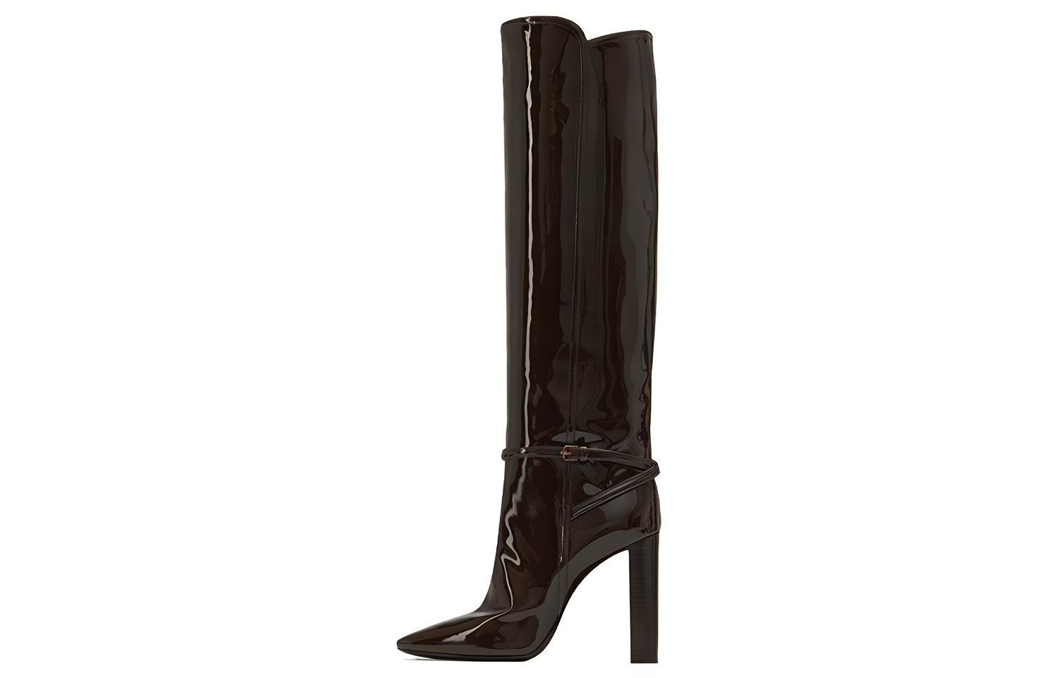 Buy (W) Saint Laurent High-Top Laars ''Donkerbruine Leer'' 6337271TV002132