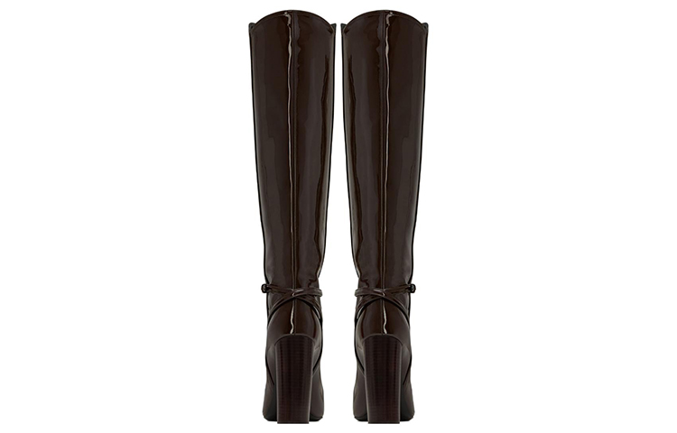 Shop (W) Saint Laurent High-Top Laars ''Donkerbruine Leer'' 6337271TV002132