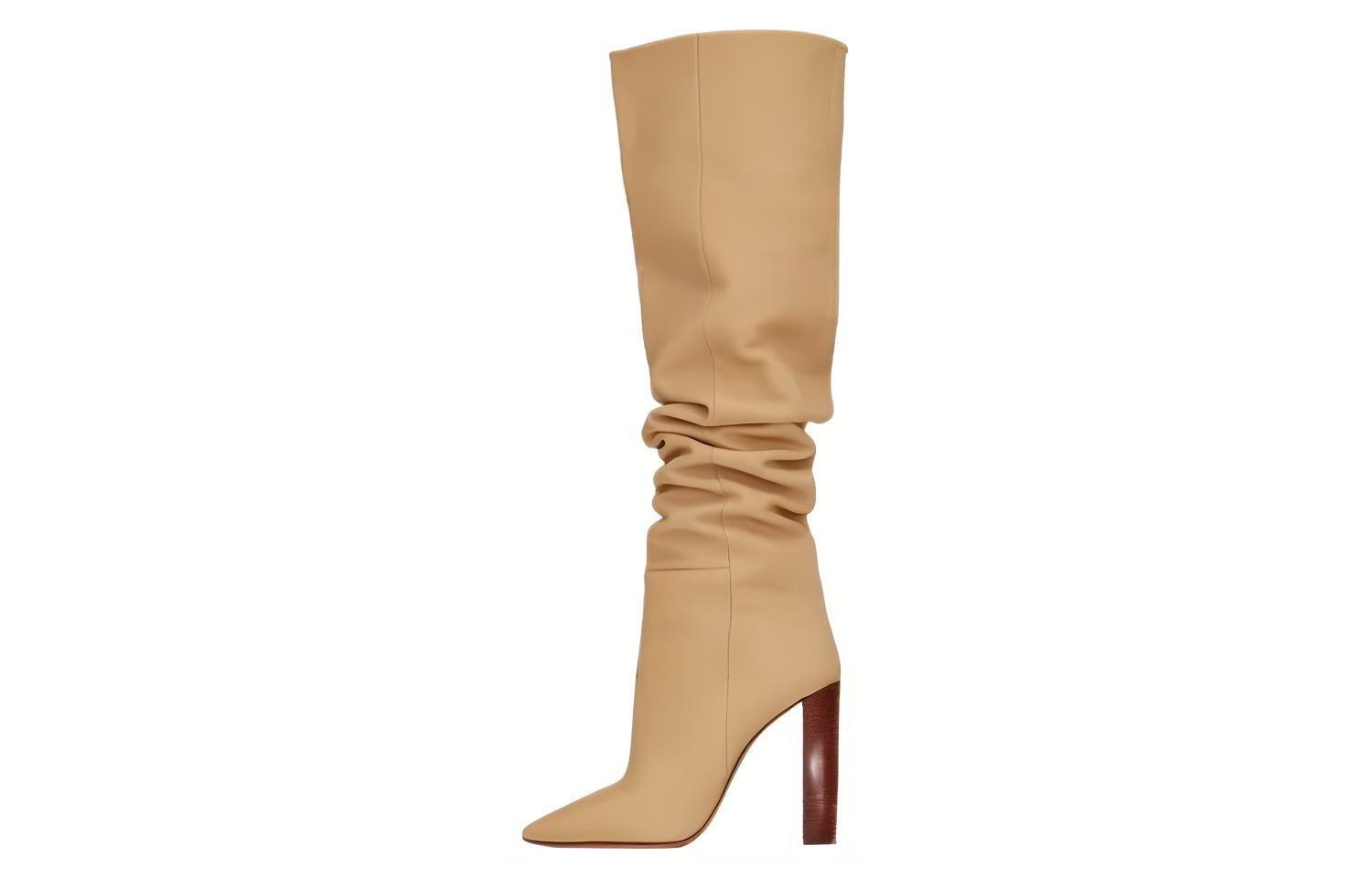 (Women) Saint Laurent High-Top Boot 'Light Brown Leather' 6201821F2009141