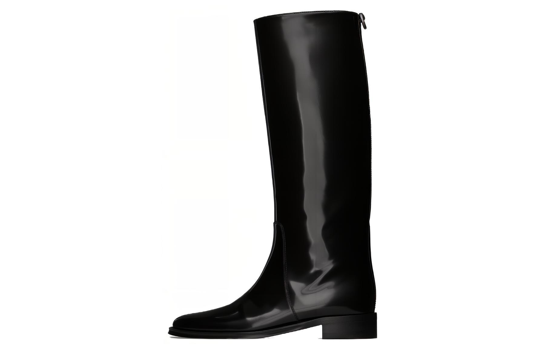 (Women) Saint Laurent High-Top Boots 'Black Leather' 755237AAAPI1000