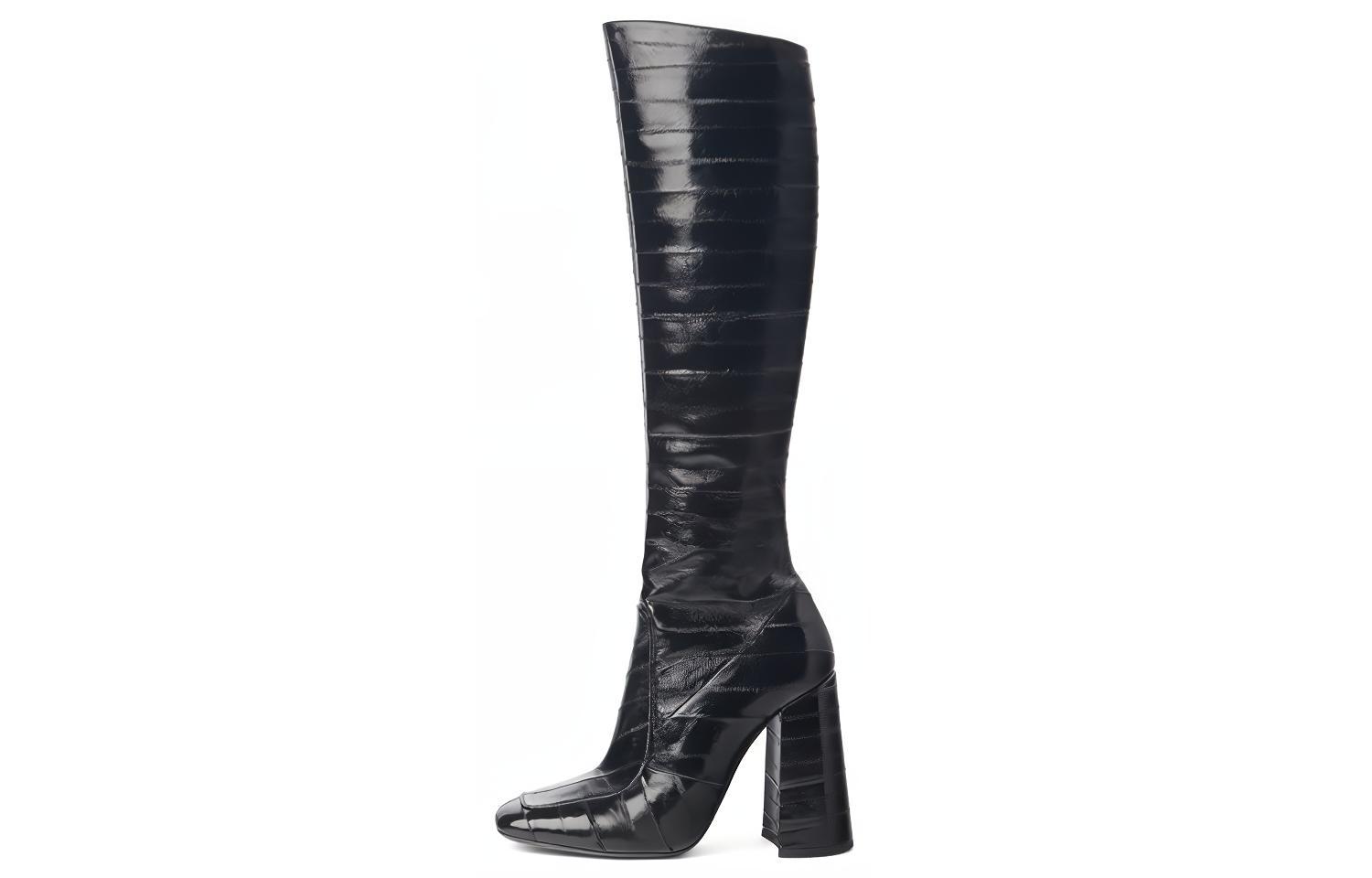 (Women) Saint Laurent High-Top Boots 'Black Leather' 5684520WX001000
