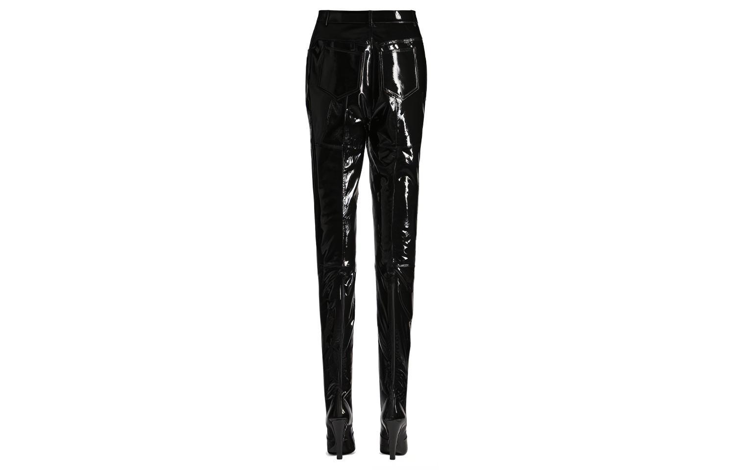 Lookbook (W) 圣罗兰高帮靴子 '黑色亮面皮革' 66759625O201000