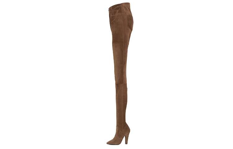 (Women) Saint Laurent High-Top Boots 'Suede Brown' 6675960LI002517