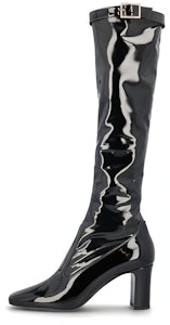 (W) サンローラン バックル付きハイカットブーツ(黒革) 709574AAAQK1000 Buy (W) サンローラン バックル付きハイカットブーツ(黒革) 709574AAAQK1000