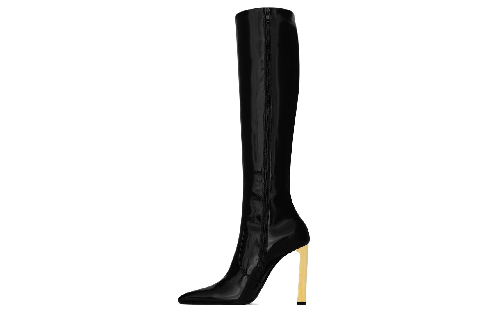 (Women) Saint Laurent High-Top Sneaker 'Black Leather' 755196AACGX1000