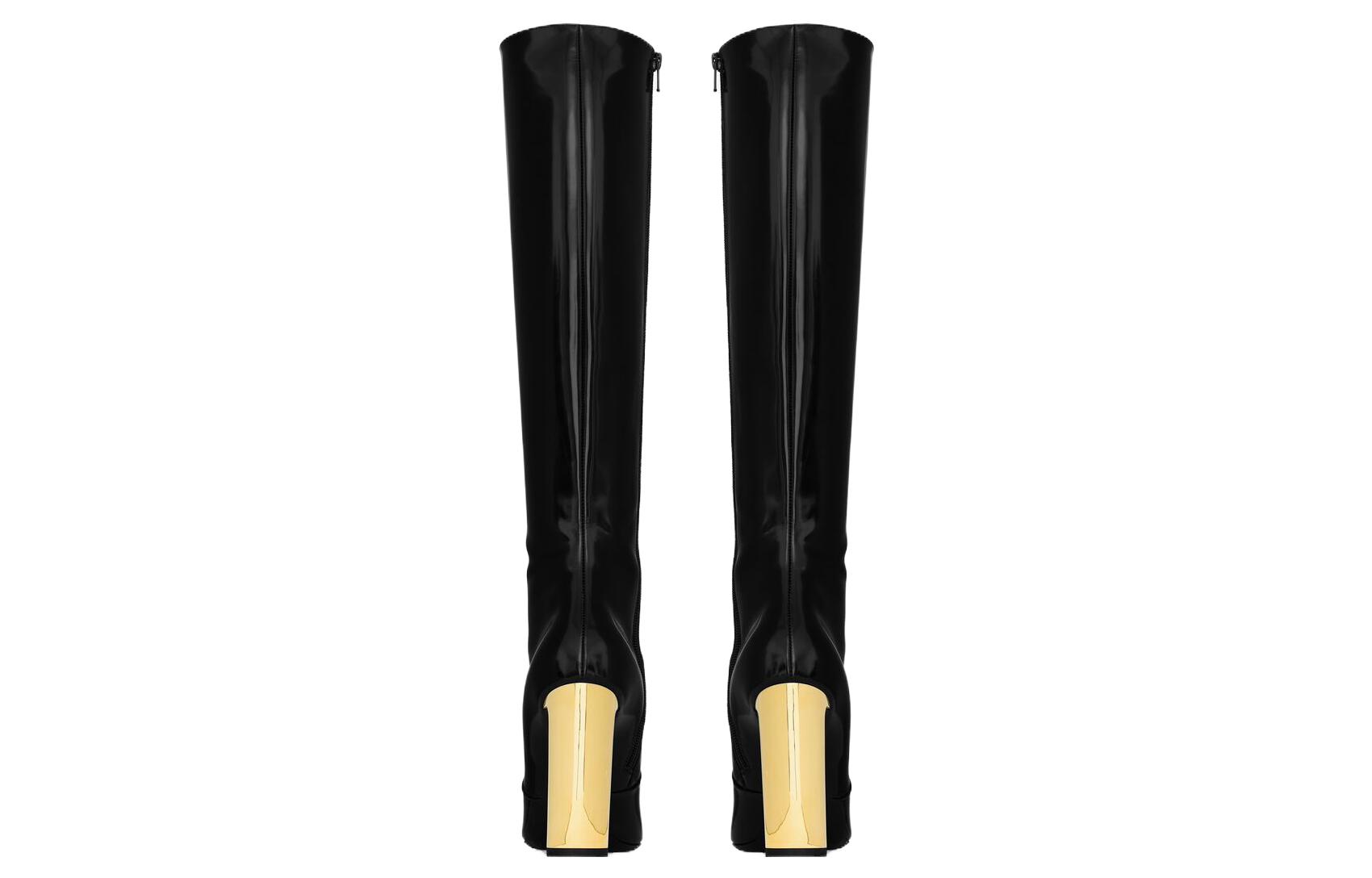 Shop 聖羅蘭 皮革 潮流舒適 高筒靴 女款 黑色