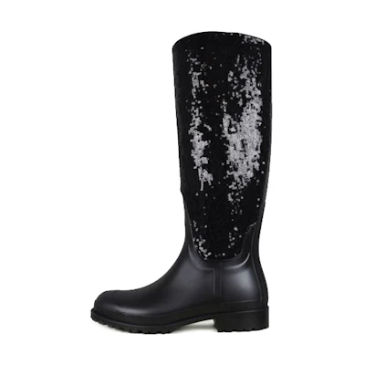 (W) Saint Laurent High-Top Sneaker 'Black Sequin'