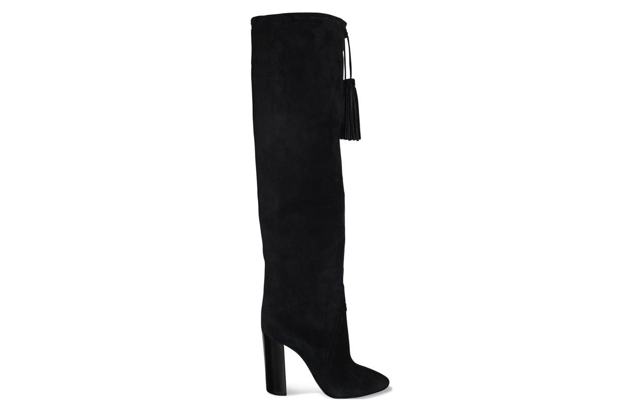 Order (W) 생로랑 블랙 스웨이드 하이탑 스니커즈 (Saengloreong Beullaek Seuweideu Haitap Seunikeojeu) 5293370LI001000